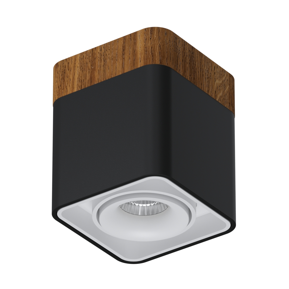 Накладной светодиодный светильник Ledron TUBING Wooden 30 Black-White — изображение 2