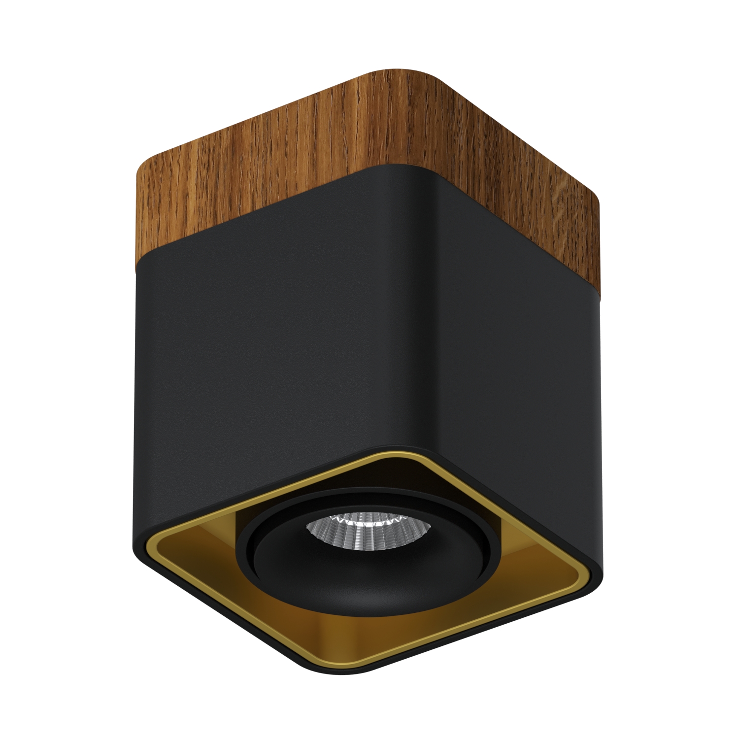 Накладной светодиодный светильник Ledron TUBING Wooden 30 Black-Gold — изображение 2