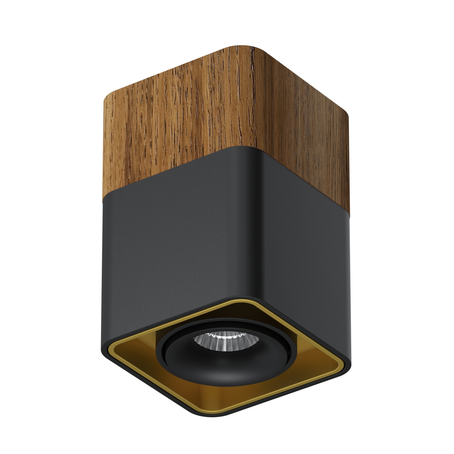 Накладной светодиодный светильник Ledron TUBING Wooden 60 Black-Gold — изображение 2