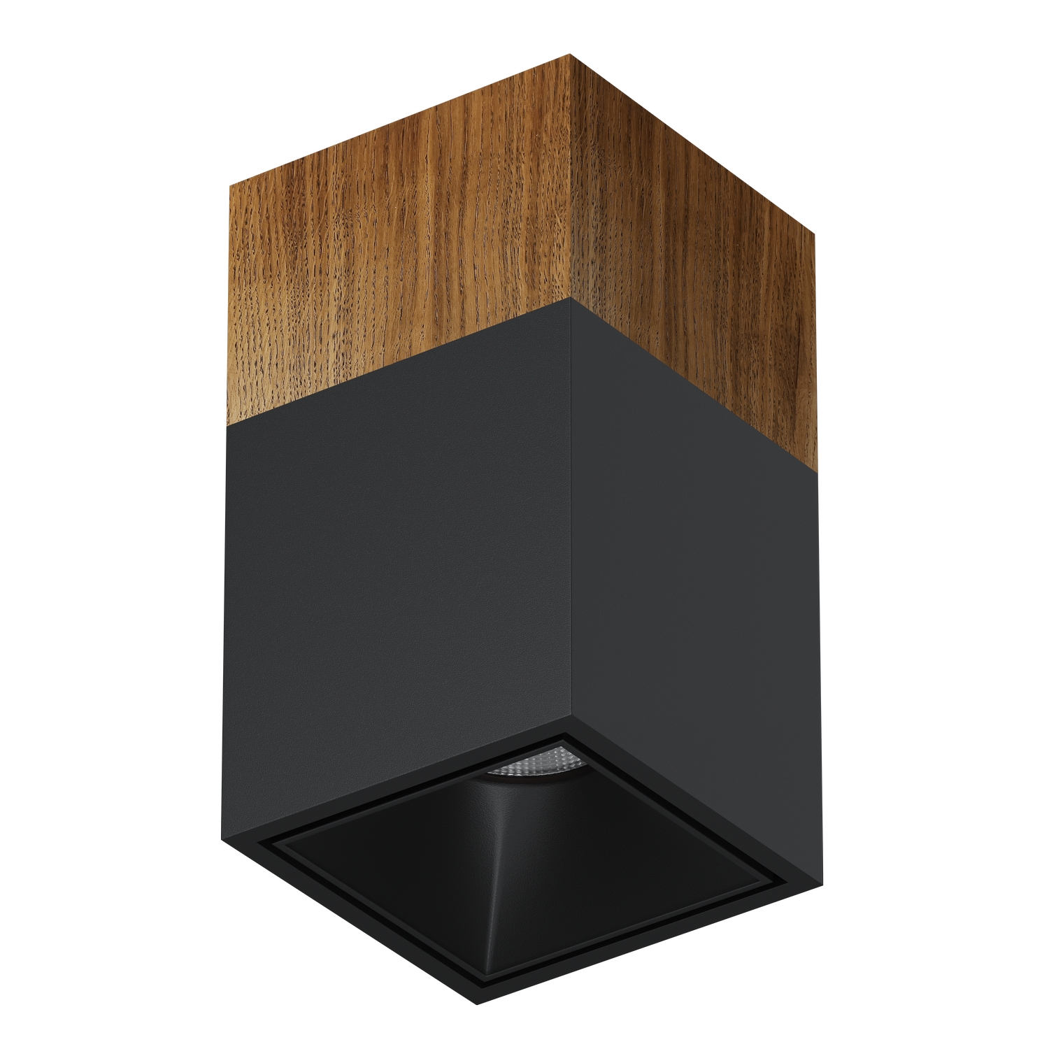 Накладной светодиодный светильник Ledron KUBING 160 Wooden Black 4000K — изображение 2