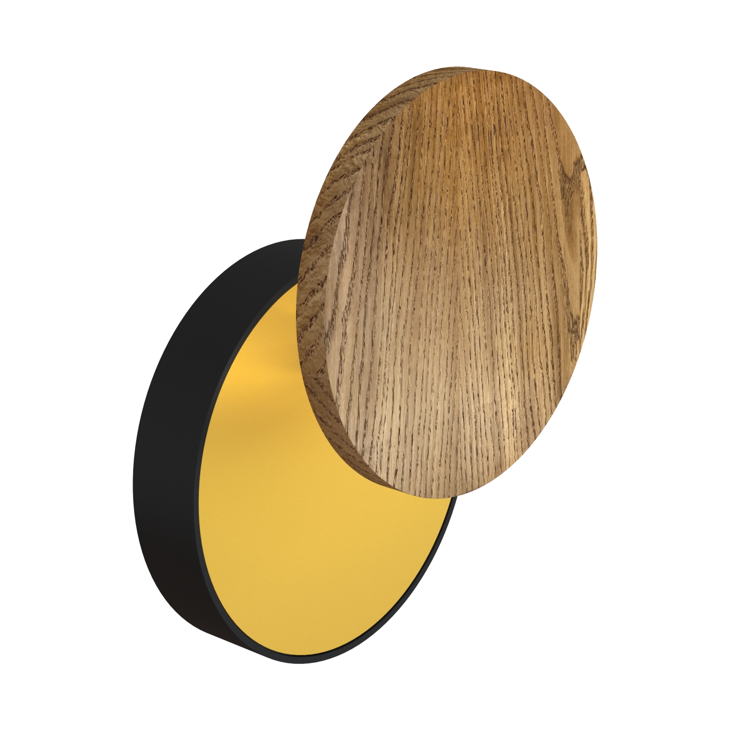 Настенный светодиодный светильник Ledron UFO G2 Wooden Black-Gold — изображение 2