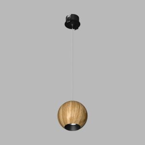 Подвесной светильник под сменную лампу SPACE R130 Basic Wooden Black GU10