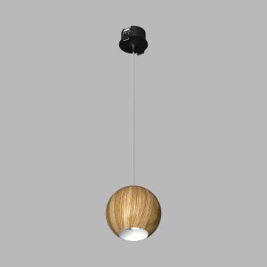 Подвесной светильник под сменную лампу SPACE R130 Basic Wooden Black-White GU10