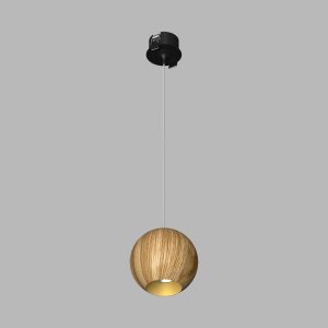 Подвесной светильник под сменную лампу SPACE R130 Basic Wooden Black-Gold GU10