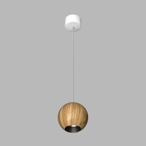 Подвесной светильник под сменную лампу SPACE R130 Wooden White-Black GU10