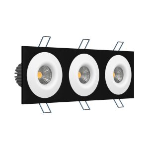 Встраиваемый светодиодный светильник Ledron LH07S-R SQ3 Black-White 4000K TRIAC