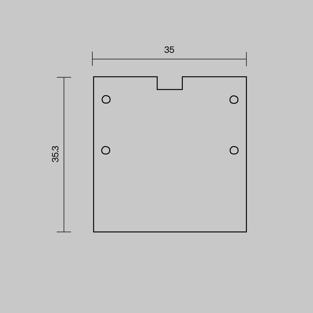 Комплект заглушек (для профиля 59x59) 2 шт., ALM-5959-EC 642058 Комплектующие для профиля Led Strip 642058 — изображение 4