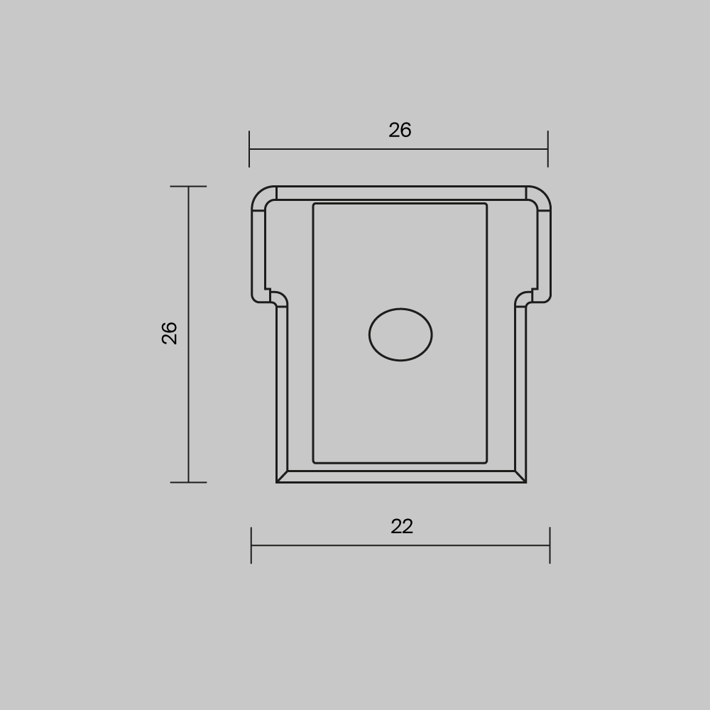 Комплект заглушек (для профиля 26x26) 2 шт., ALM-2626-EC 642060 Комплектующие для профиля Led Strip 642060 — изображение 4