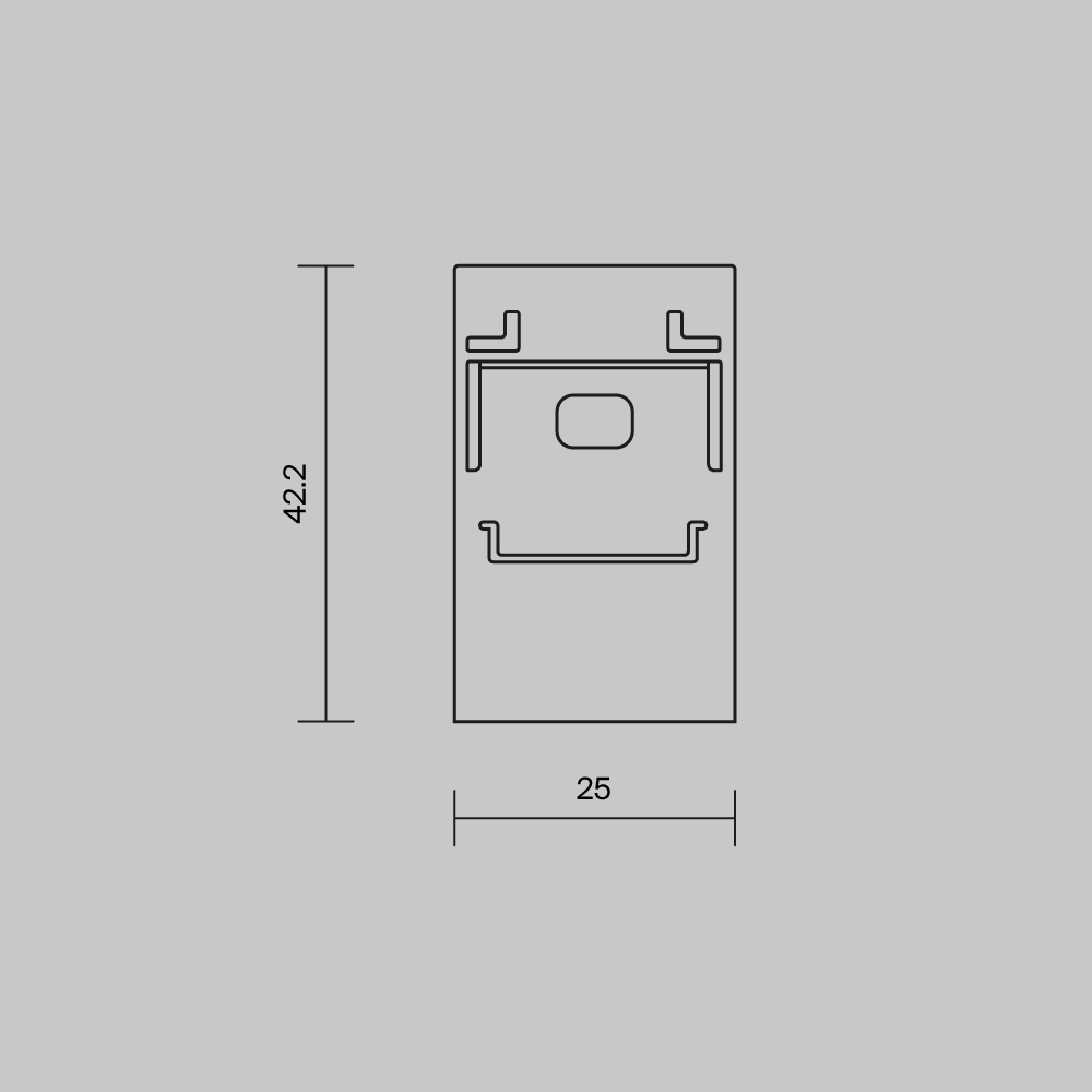 Комплект заглушек (для профиля 25x42) 2 шт., ALM-2542-EC 642061 Комплектующие для профиля Led Strip 642061 — изображение 4