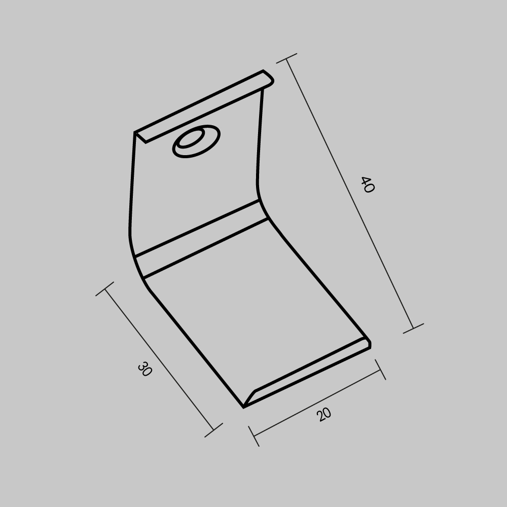 Комплект креплений (для профиля 30x30) 4 шт., ALM-3030-MT 642074 Комплектующие для профиля Led Strip 642074 — изображение 3
