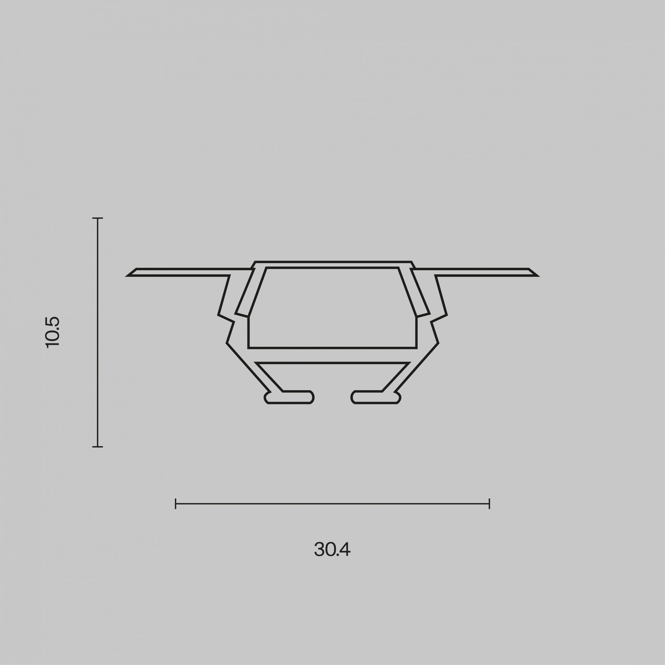 Алюминиевый профиль встраиваемый 30x10 Профиль Led Strip ALM010S-2M — изображение 2