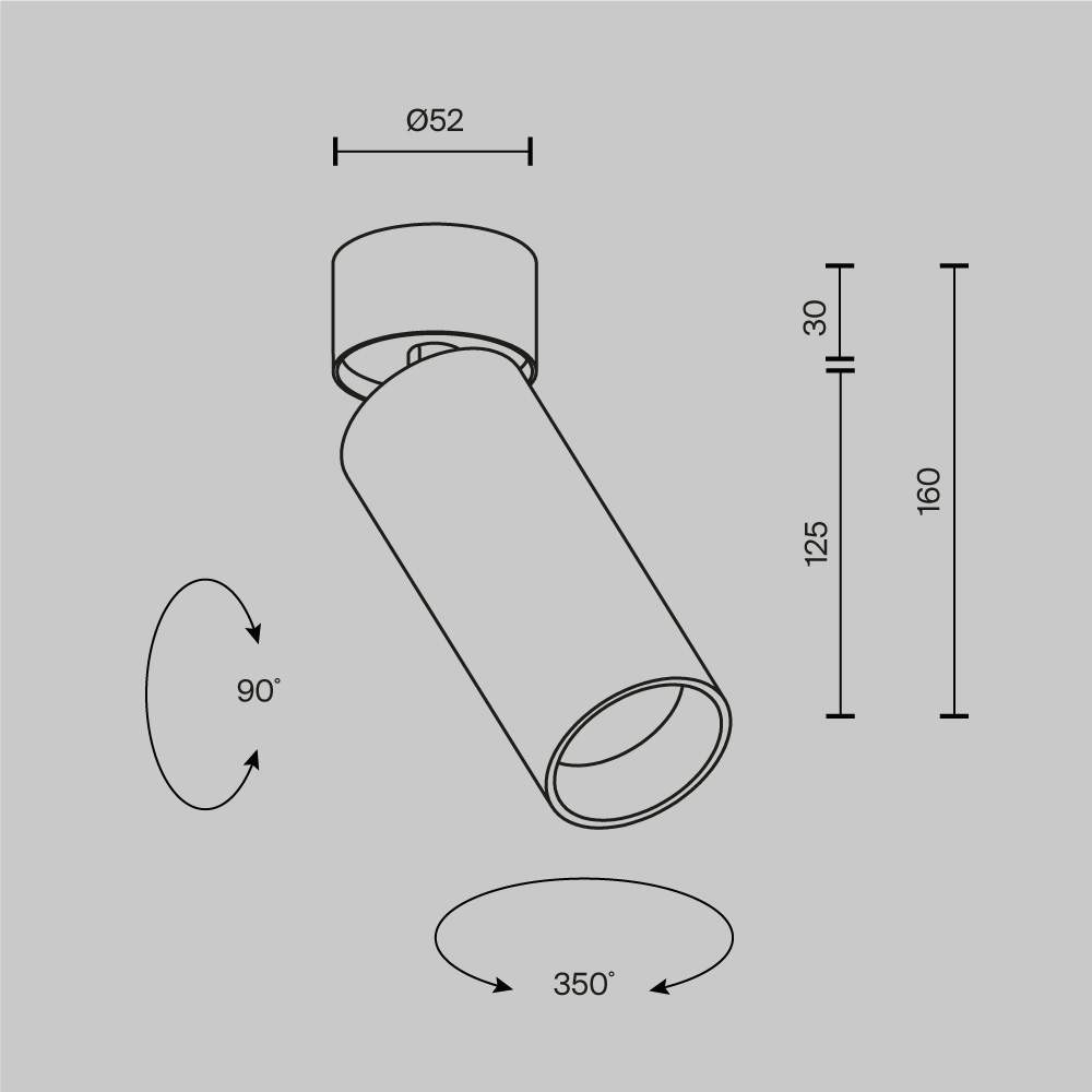 Потолочный светильник Фокус / FOCUS LED 12 Вт 3000 К 9° Потолочный светильник Technical C055CL-L12W3K-SS-B — изображение 2
