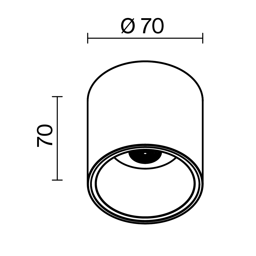 Потолочный светильник Альфа / Alfa LED 12 Вт 4000 К 24° Потолочный светильник Technical C064CL-L12B4K — изображение 4