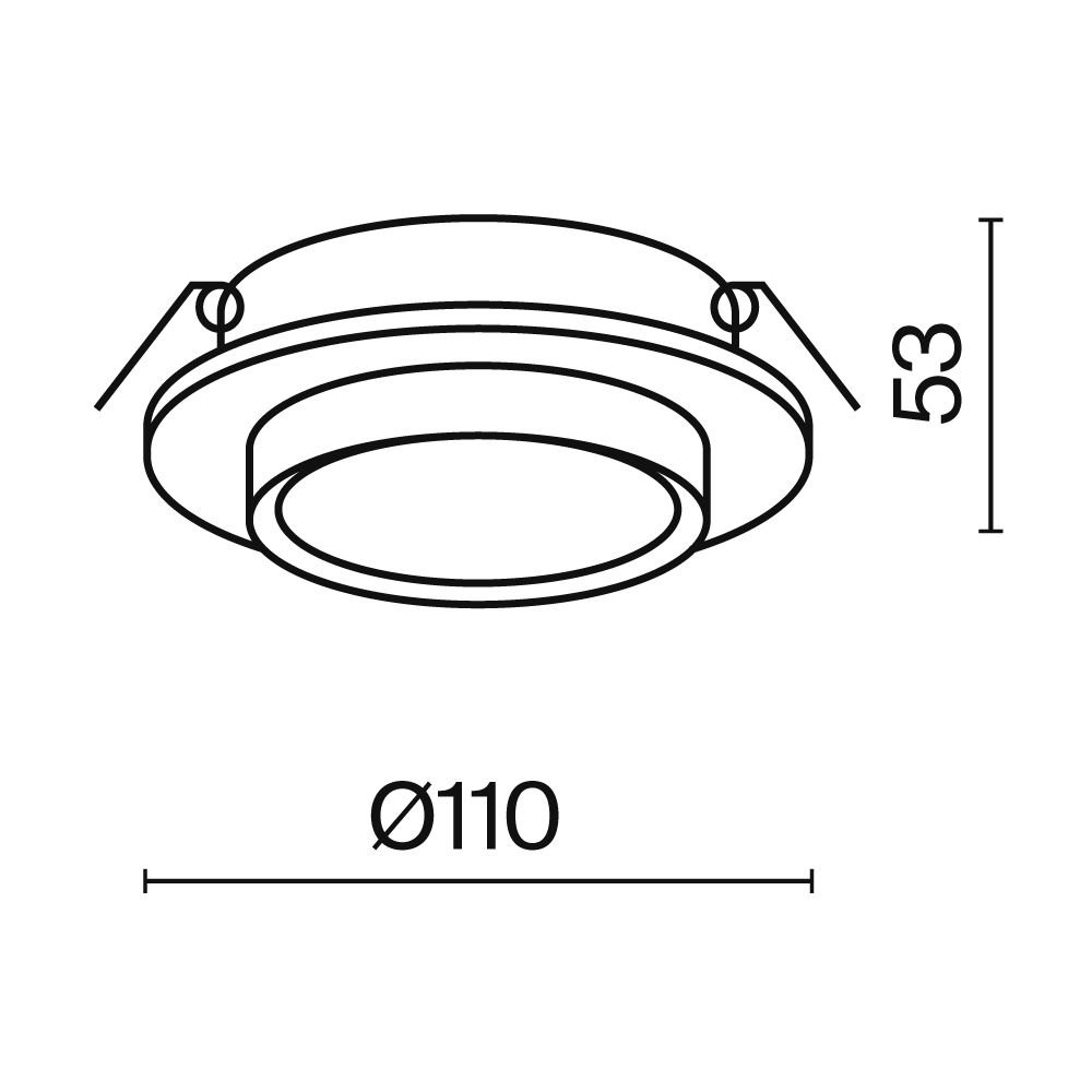 Встраиваемый светильник Обруч / Hoop 1*GX53 12 Вт Встраиваемый светильник Technical DL086-GX53-RD-B — изображение 4
