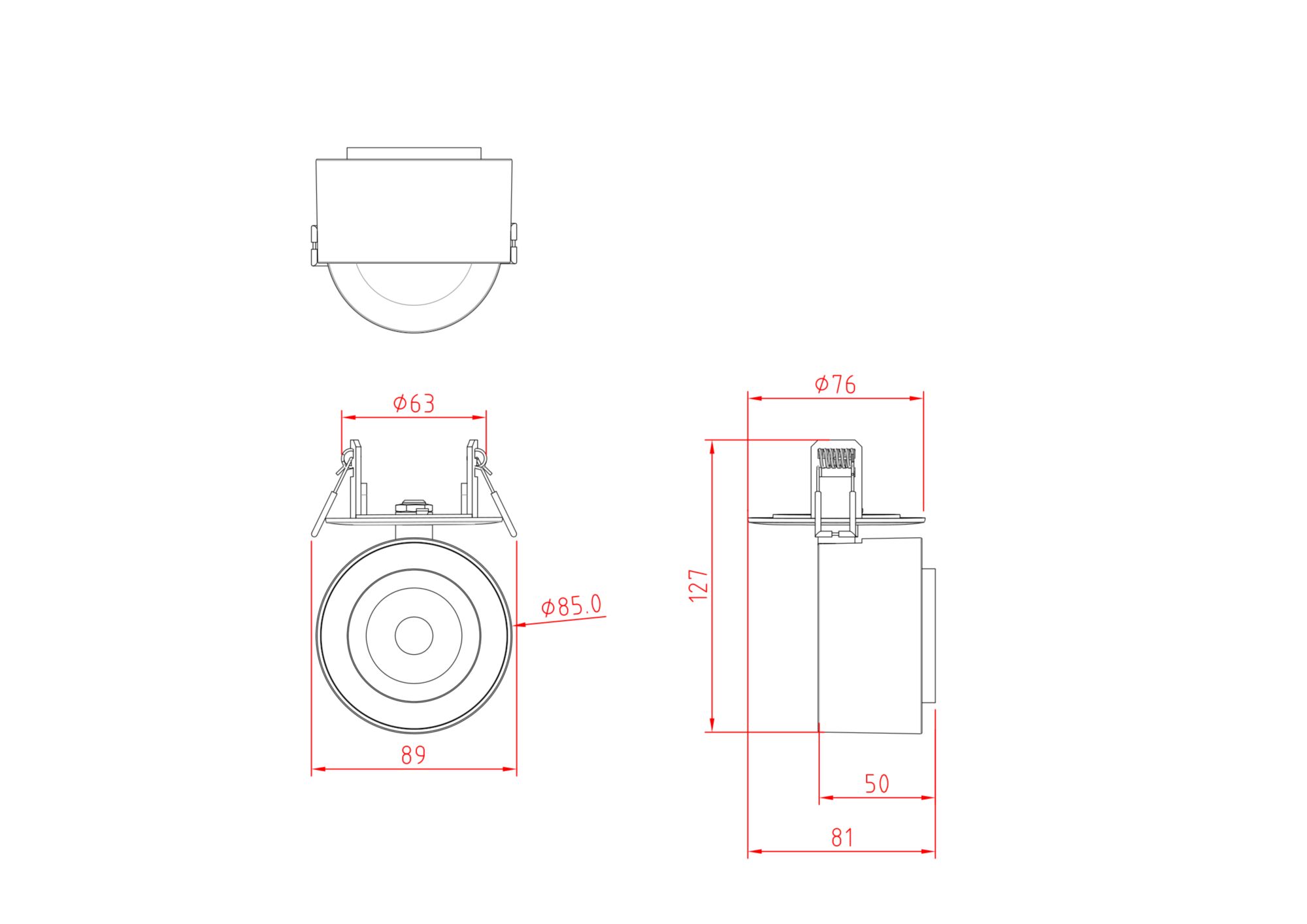 Встраиваемый светильникк Трео / Treo 13 Вт 3000 К 36° Потолочный светильник Technical C063CL-L12W3K — изображение 2