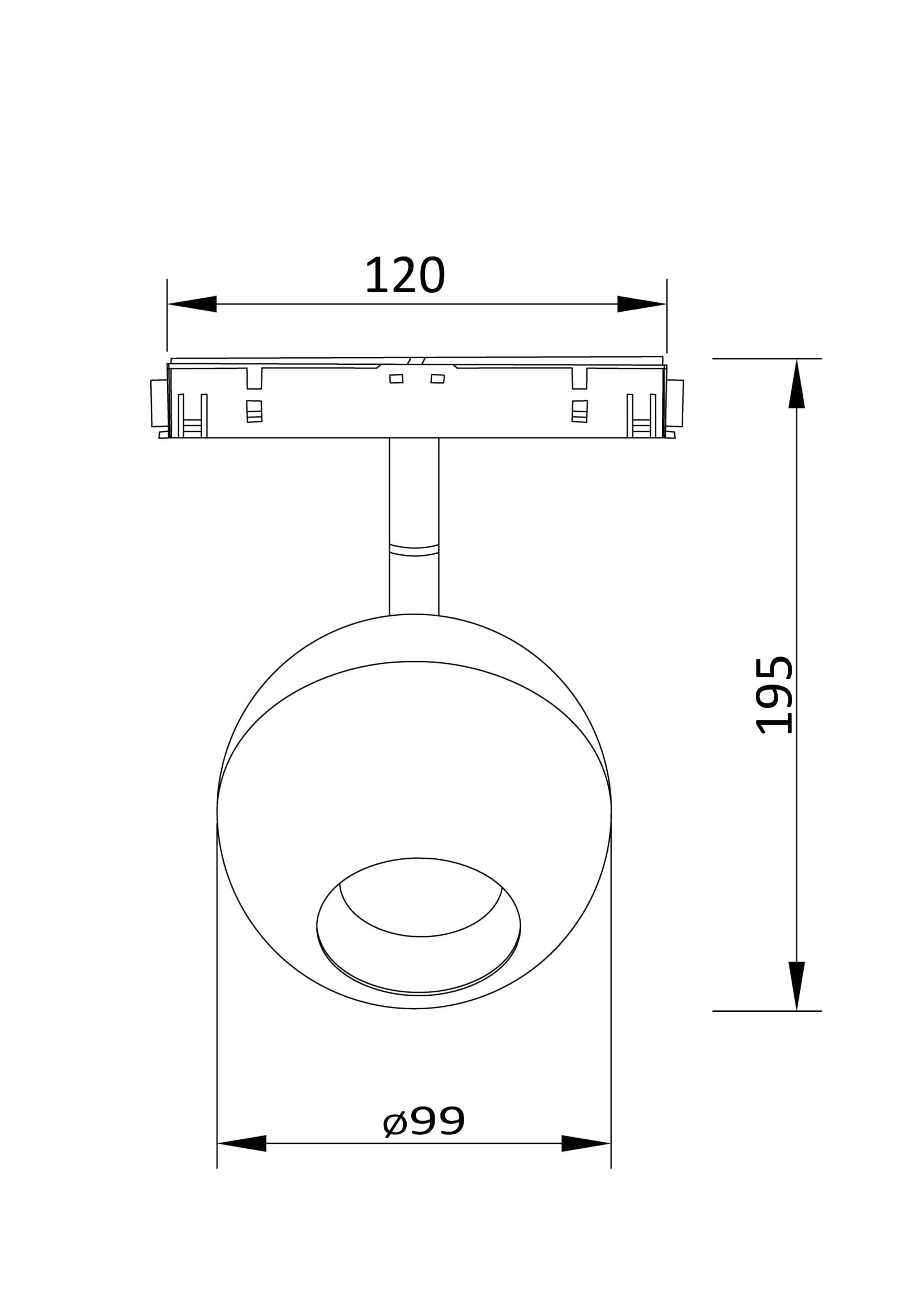 Трековый светильник Шар / Ball S35 3000K 15Вт Трековый светильник Technical TR028-2-15W3K-W — изображение 2