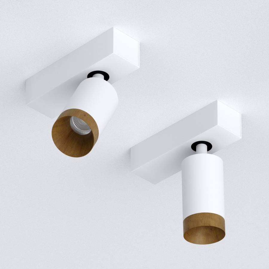 Накладной светодиодный светильник Ledron SAGITONY E S60 Wooden White — изображение 2