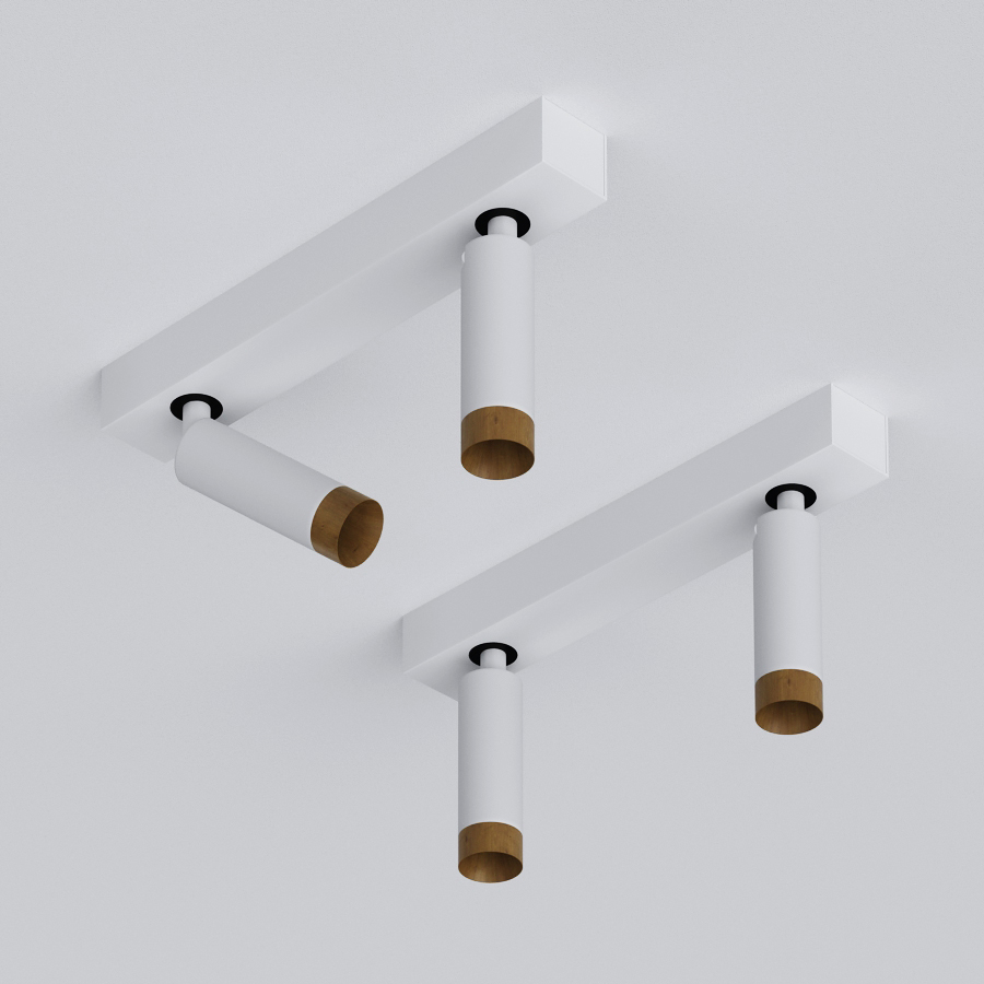 Накладной светодиодный светильник Ledron SAGITONY E2 S40 Wooden White — изображение 2
