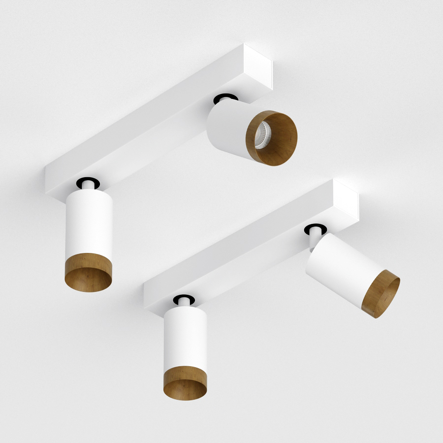 Накладной светодиодный светильник Ledron SAGITONY E2 S60 Wooden White — изображение 2