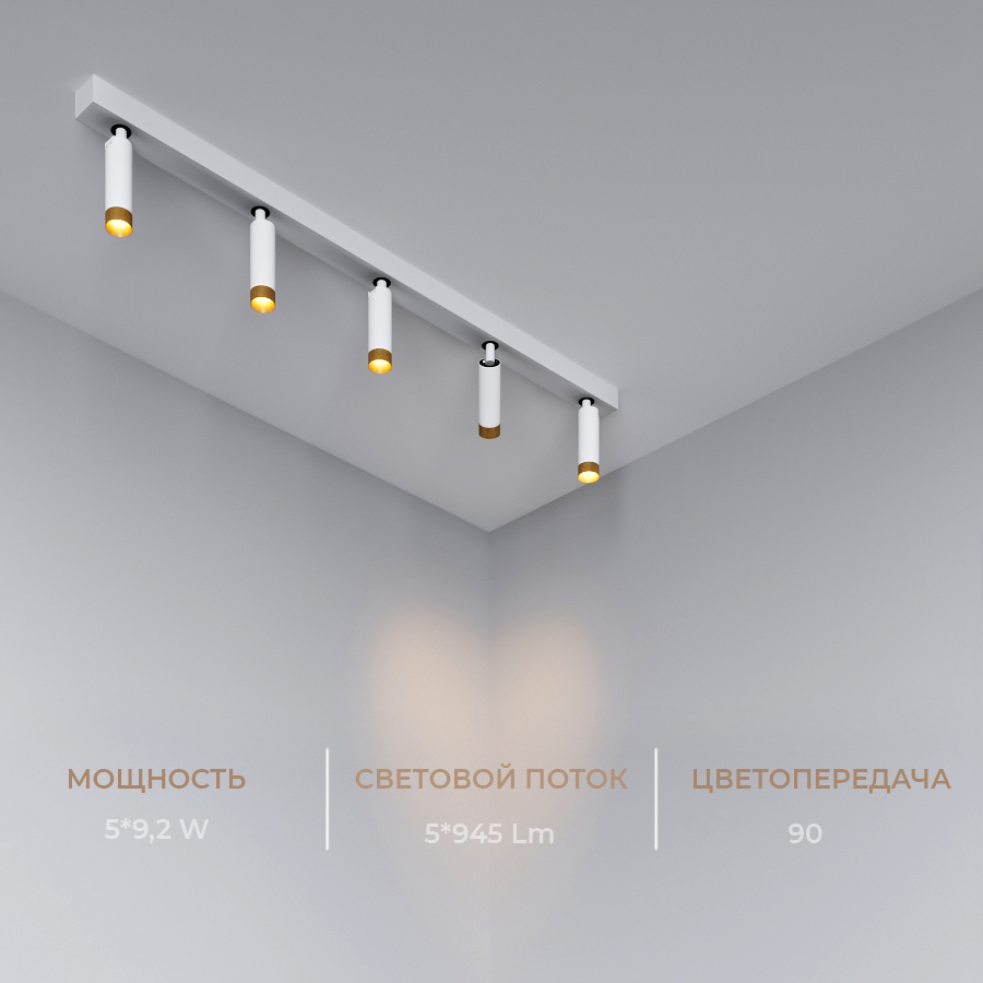 Накладной светодиодный светильник Ledron SAGITONY E5 S40 Wooden White — изображение 3