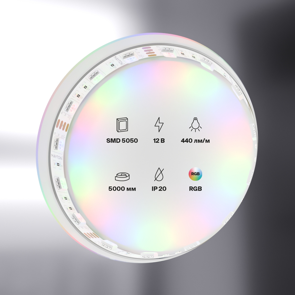 Светодиодная лента 12В 5050 14,4Вт/м Цветная (RGB) 5м IP20 Светодиодная лента Led Strip 10134 — изображение 3