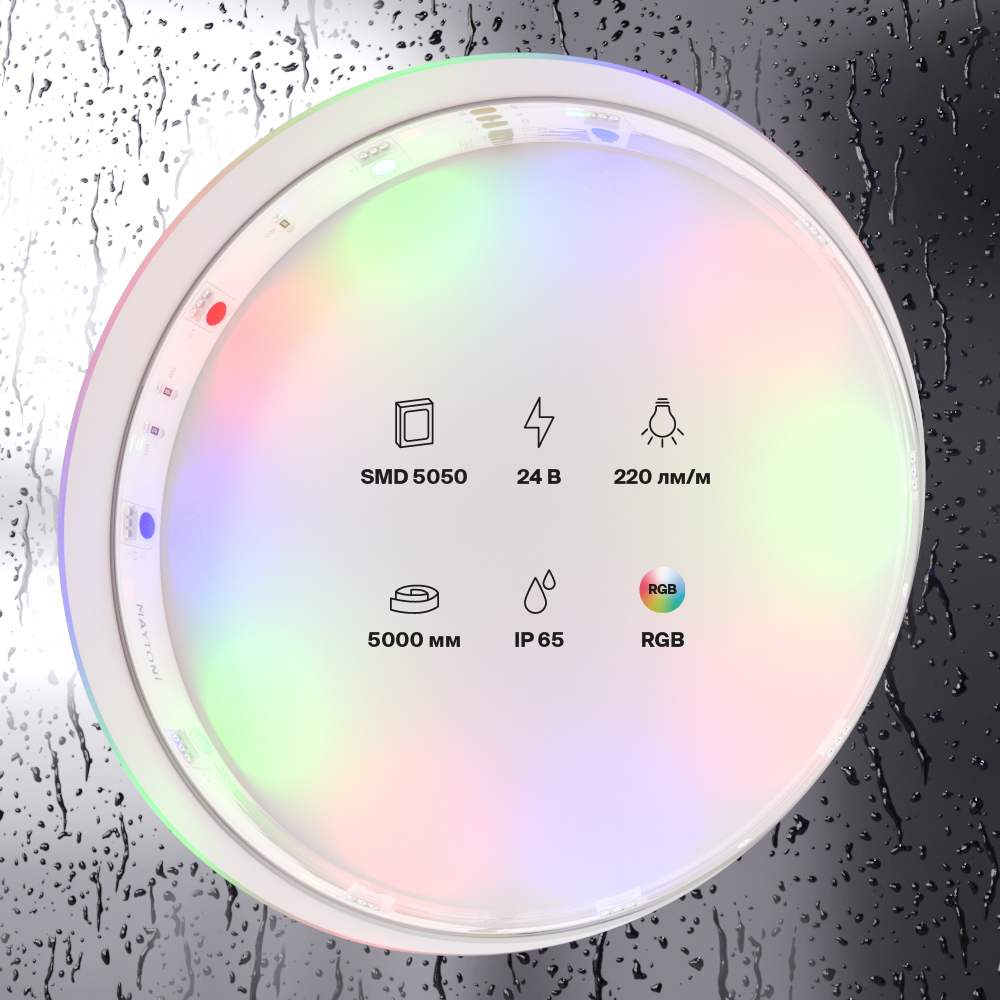Светодиодная лента 24В 5050 7,2Вт/м Цветная (RGB) 5м IP65 Светодиодная лента Led Strip 10167 — изображение 3