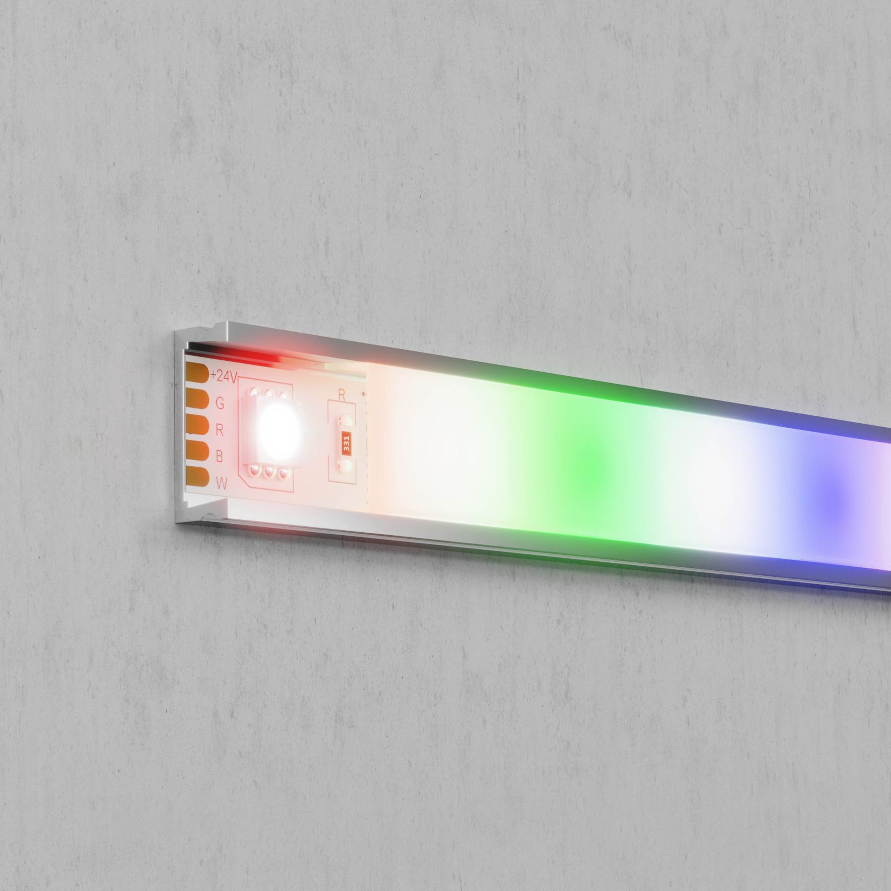 Светодиодная лента 24В 5050 14,4Вт/м Цветная (RGB) + 6000K 5м IP20 Светодиодная лента Led Strip 10178 — изображение 3