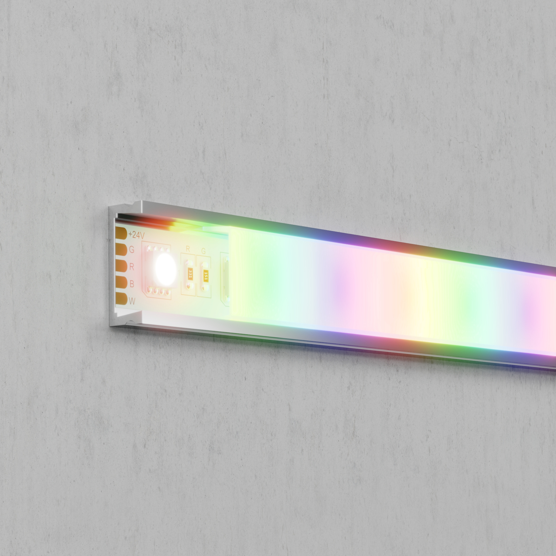 Светодиодная лента 24В 5050 19,2Вт/м Цветная (RGB) + 4000K 5м IP20 Светодиодная лента Led Strip 10180 — изображение 3