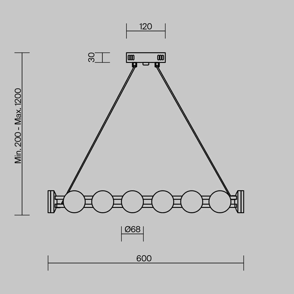 Подвесной светильник Воротник / Collar Подвесной светильник Freya FR6180PL-L32B — изображение 4
