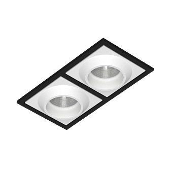 Встраиваемый светодиодный светильник GIZA SQ2 Black-White 4000K