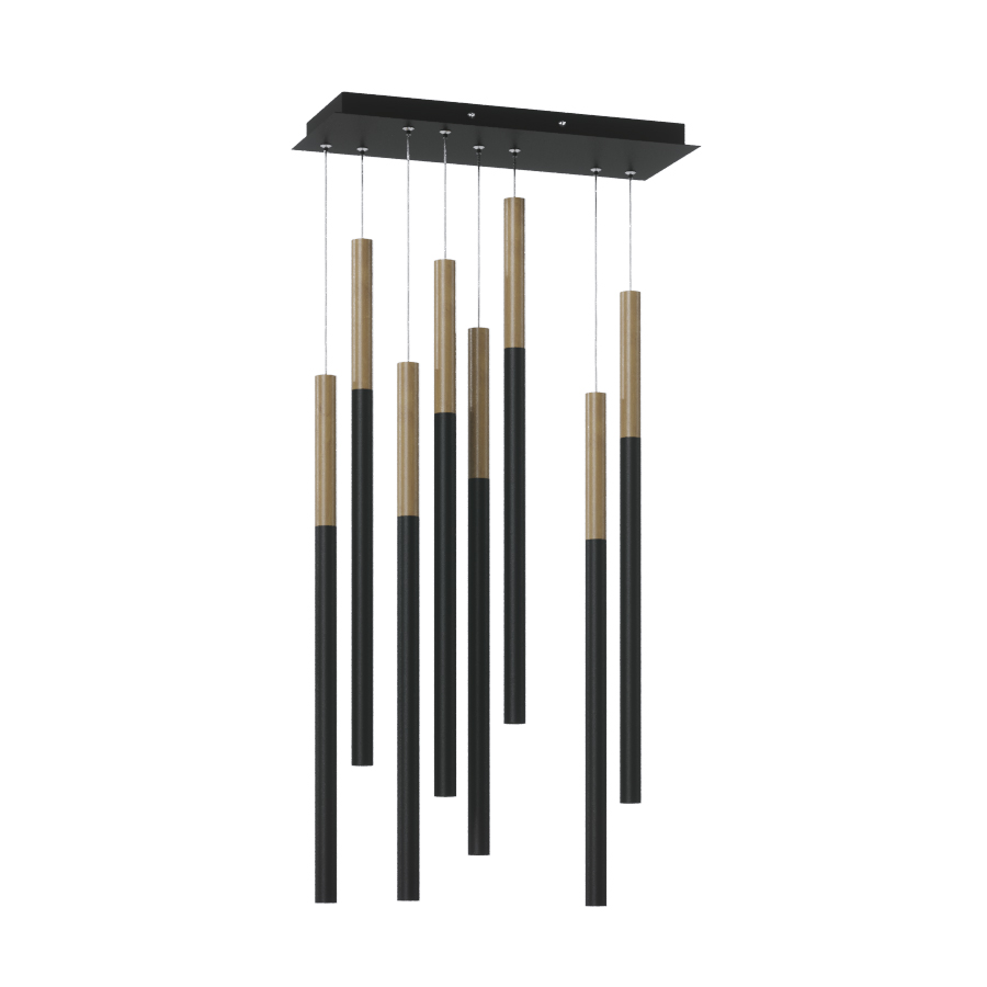 Подвесной светодиодный светильник HL012-8 Wooden 200 Black — изображение 2