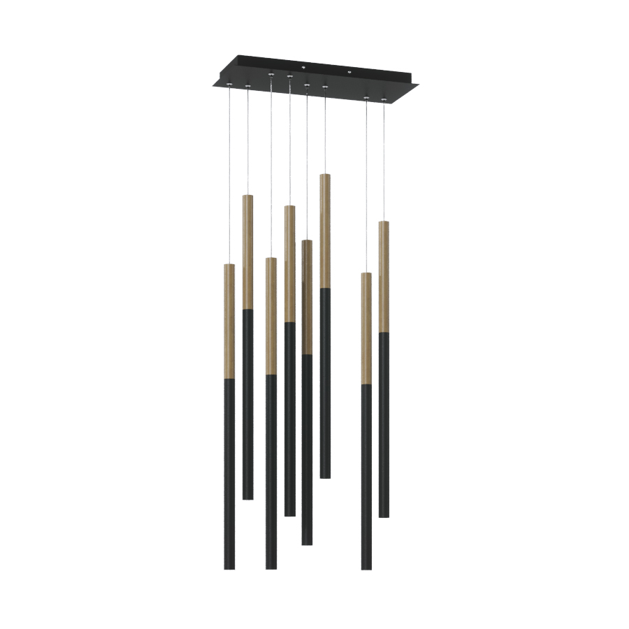 Подвесной светодиодный светильник HL012-8 Wooden 300 Black — изображение 2
