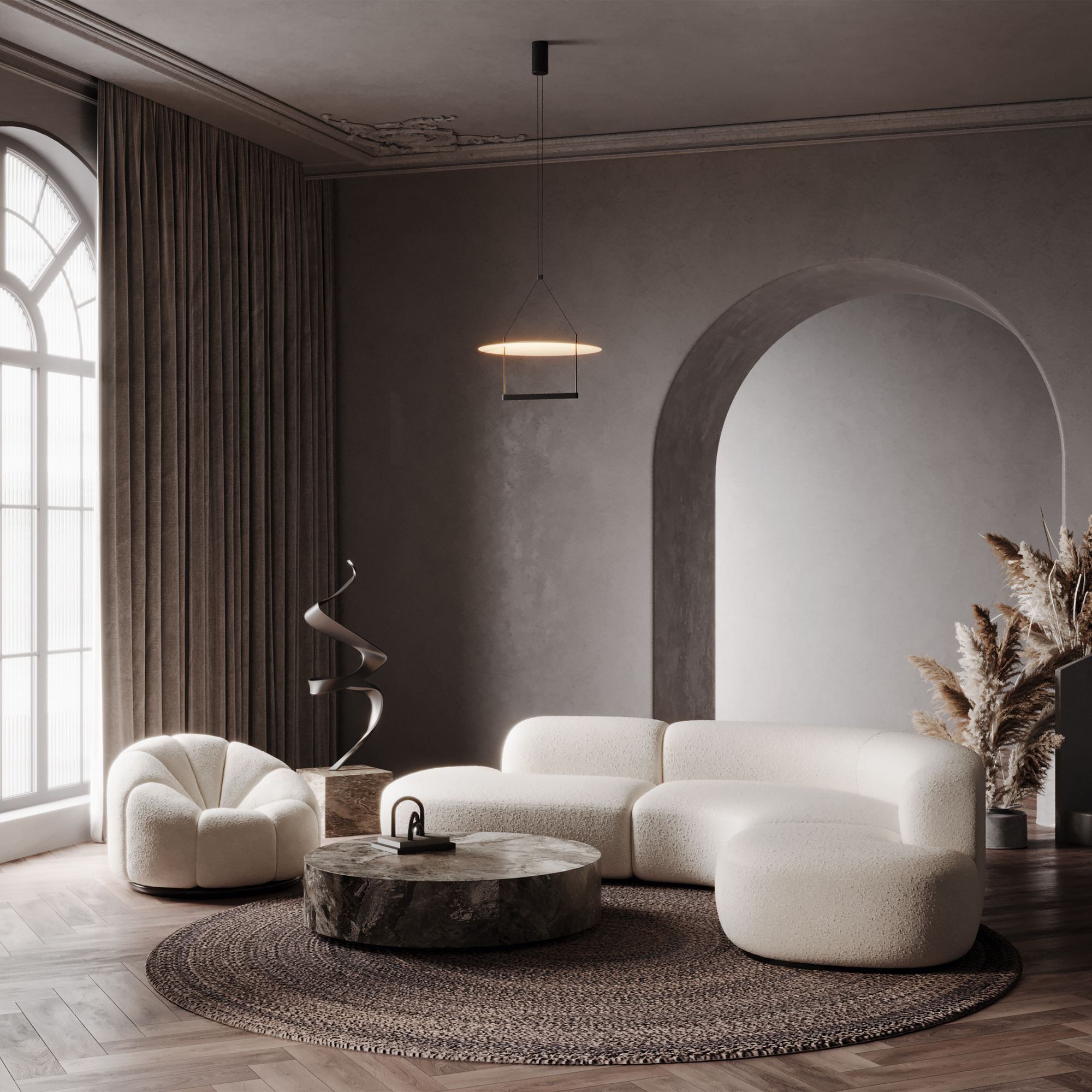 Подвесной светильник Атмосфера / Ambience 3000К 30Вт Подвесной светильник Maytoni MOD280PL-L30B3K — изображение 2
