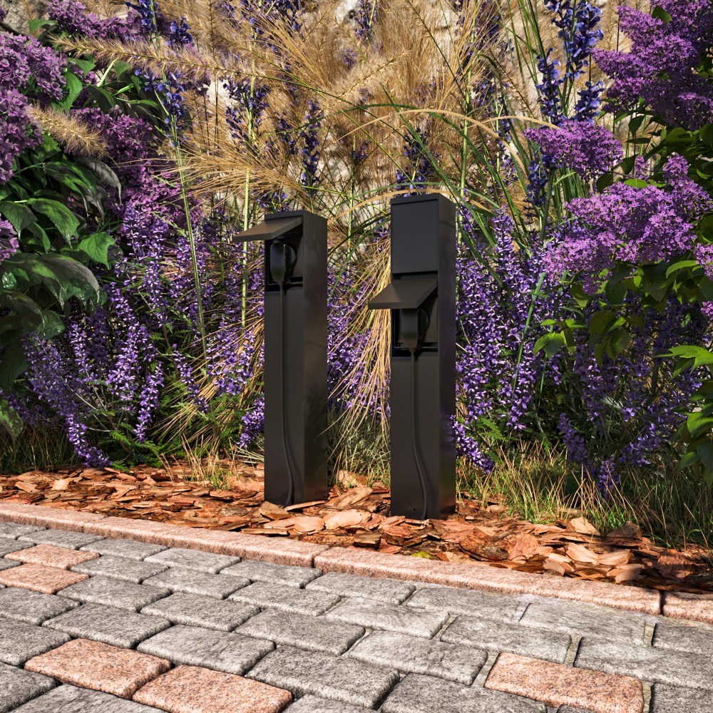 Уличная розетка Нидо / Nido 2x2000Вт IP 54 Уличная розетка Outdoor O460FL-GF02SC — изображение 2