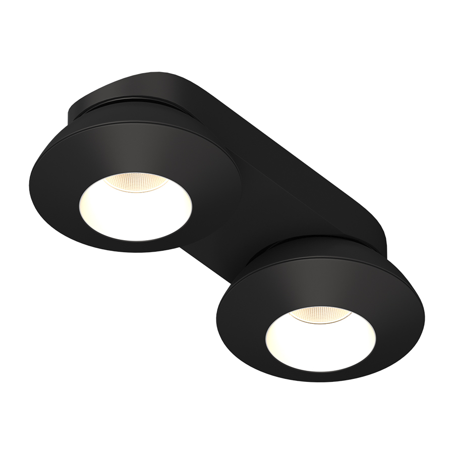 Накладной поворотный светодиодный светильник Ledron KRIS SLIM 2 Black-White — изображение 2