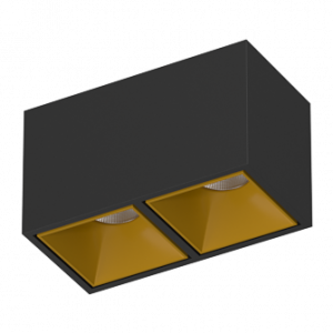 Накладной светодиодный светильник Ledron KUBING 2 Black-Gold TRIAC 4000K