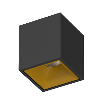 Накладной светодиодный светильник Ledron KUBING Black-Gold 4000K