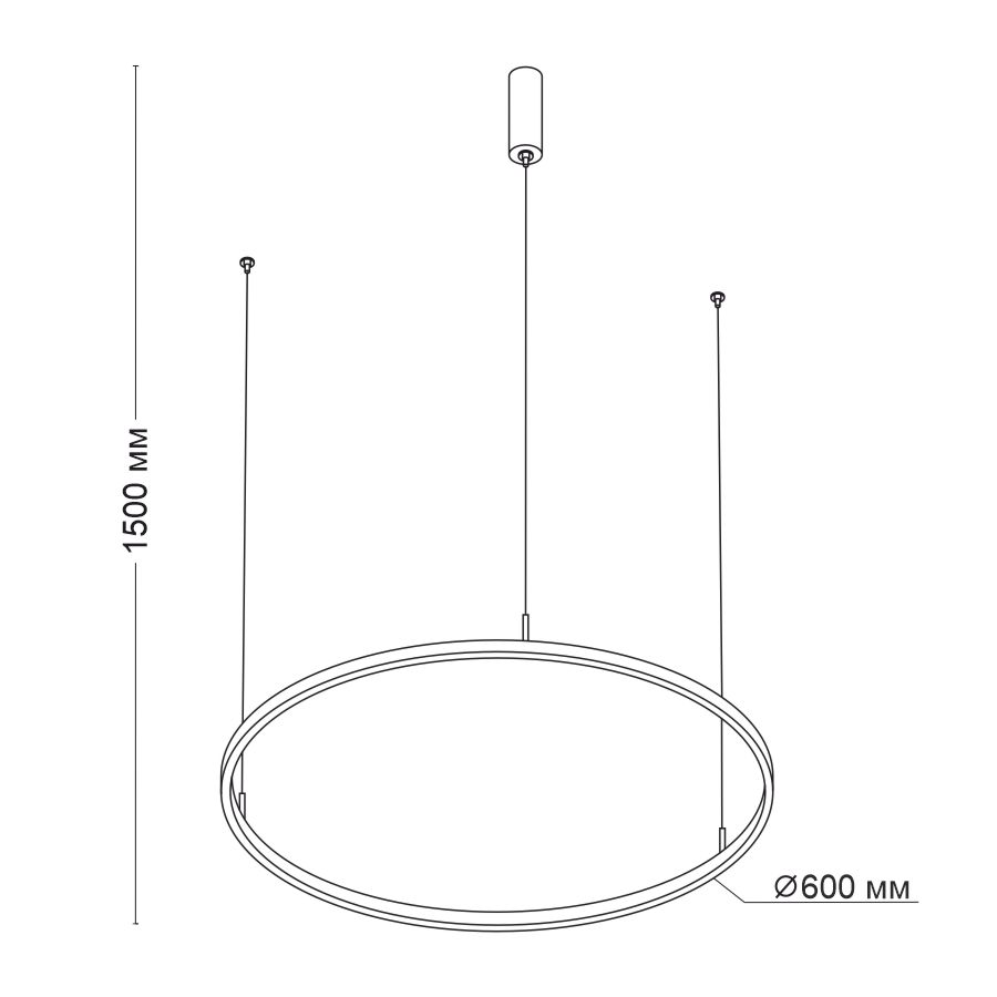 Подвесной светодиодный светильник LED ROUND R600 White — изображение 3