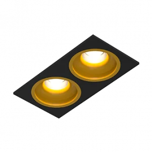 Встраиваемый светодиодный светильник LEVEL SQ2 Black-Gold TRIAC 4000K