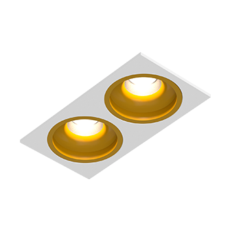 Встраиваемый светодиодный светильник LEVEL SQ2 White-Gold TRIAC 4000K