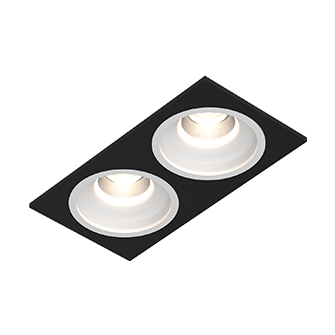 Встраиваемый светодиодный светильник LEVEL SQ2 Black-White TRIAC 4000K