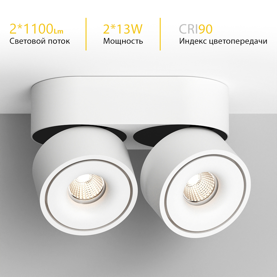 Накладной поворотный светодиодный светильник Ledron LH13W 2 White — изображение 3