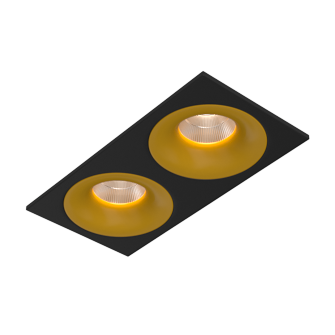 Встраиваемый светодиодный светильник LOFT SQ2 Black-Gold 4000K