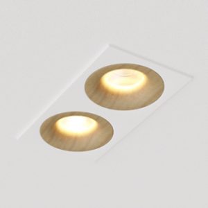Встраиваемый светодиодный светильник Ledron LOFT SQ2 White Wooden TRIAC 4000K