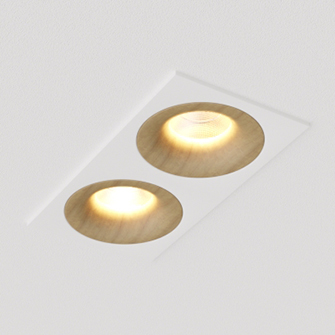 Встраиваемый светодиодный светильник Ledron LOFT SQ2 White Wooden TRIAC 4000K