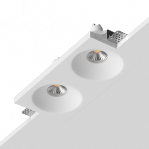 Встраиваемый гипсовый светильник под сменную лампу LUMI SQ2 111x235 D85