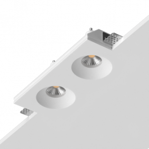 Встраиваемый гипсовый светильник под сменную лампу LUMI SQ2 107x233 D73
