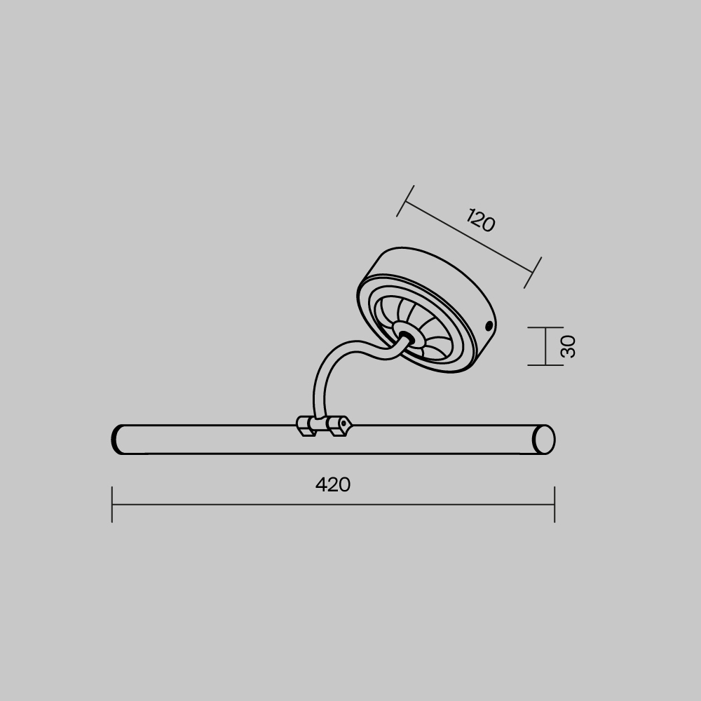 Подсветка Окулус / Oculus 3000К 9Вт Подсветка Maytoni MIR014WL-L9G3K — изображение 3