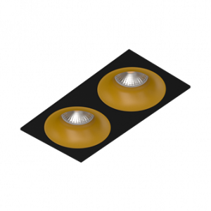 Встраиваемый светильник под сменную лампу Ledron MJ1003 SQ2 Black-Gold