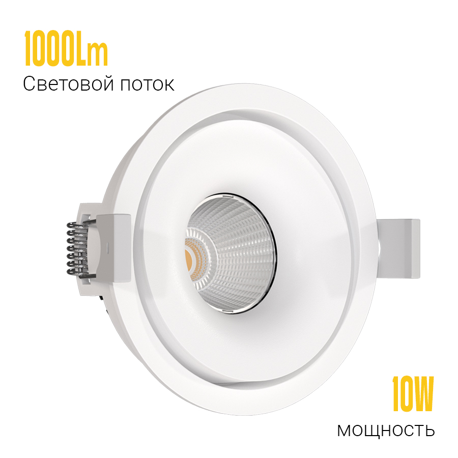 Встраиваемый поворотный светодиодный светильник MJ1006 White 4000K — изображение 3